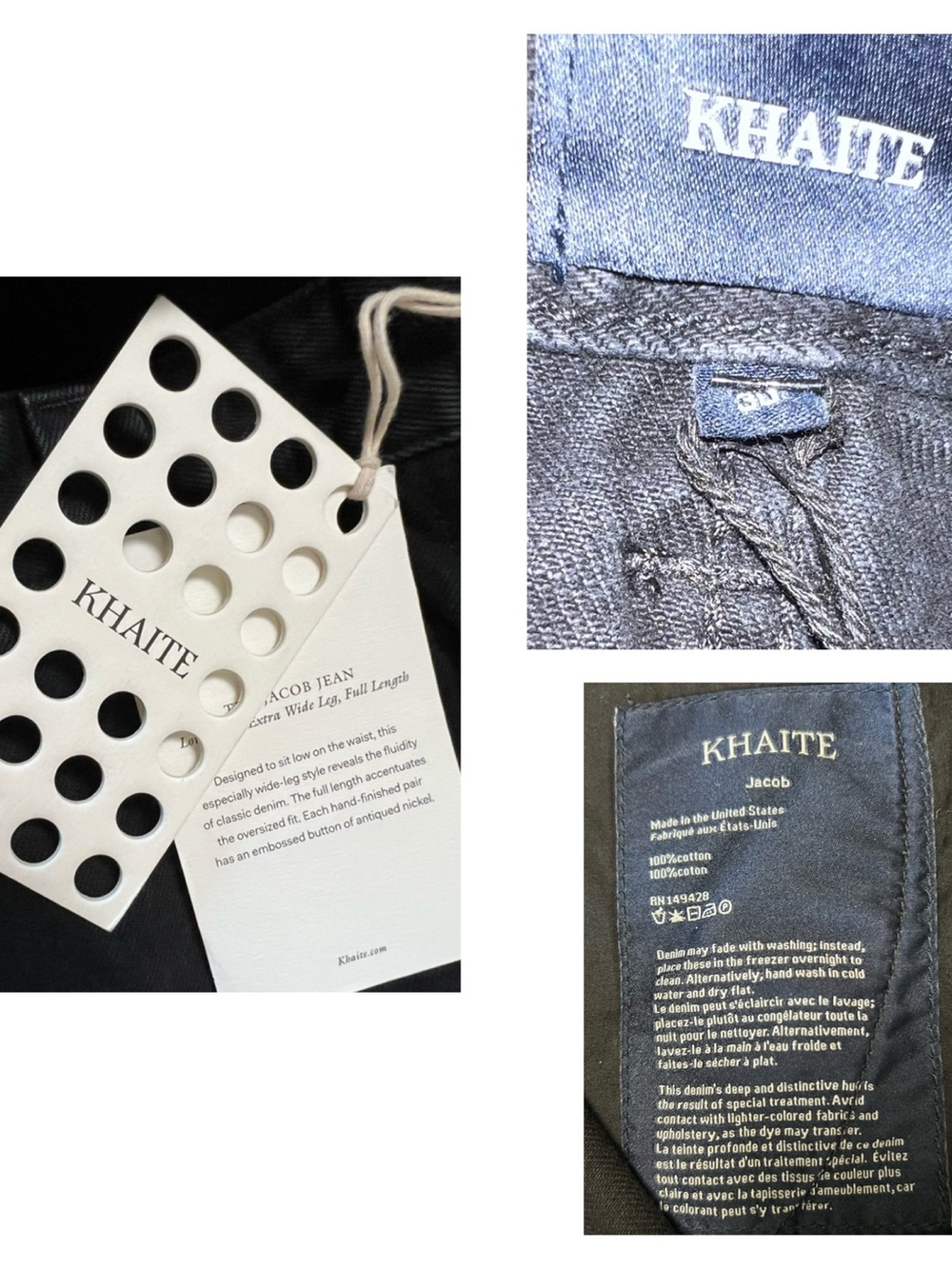 Khaite Jacob Black Jeans 30 - Picture 12 of 12